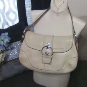 Coach bone  colored shoulder bag